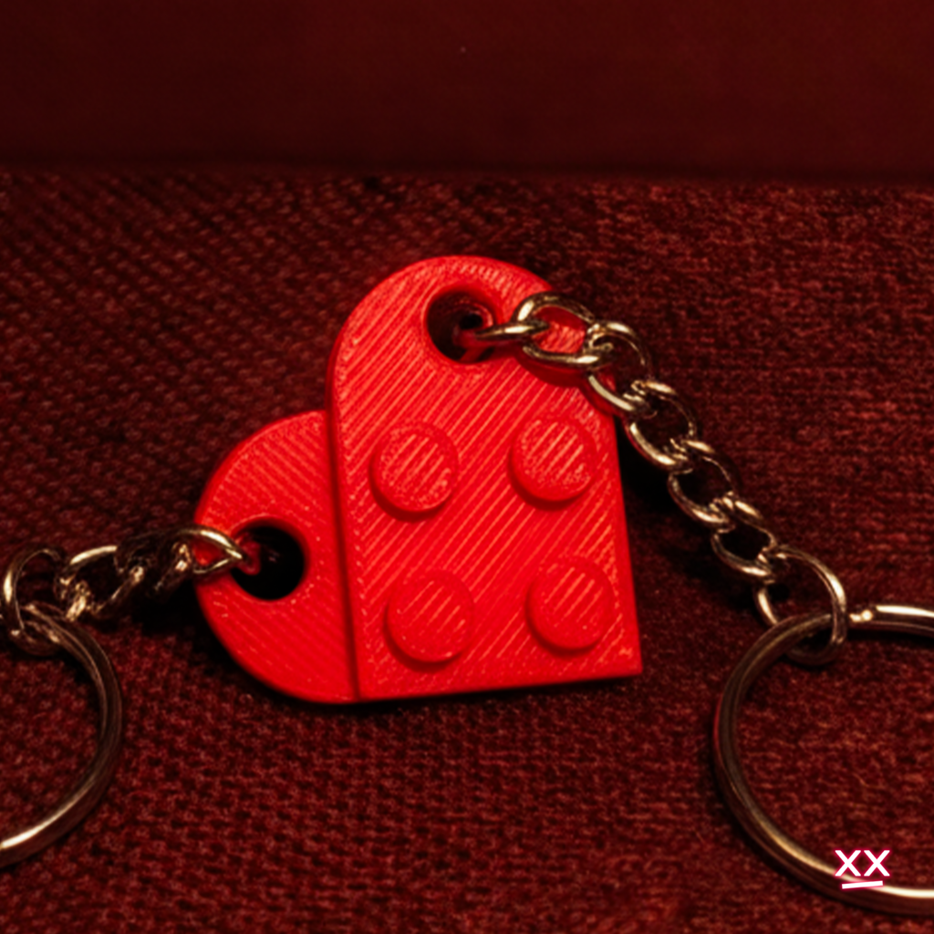 LEGO Heart Keychain