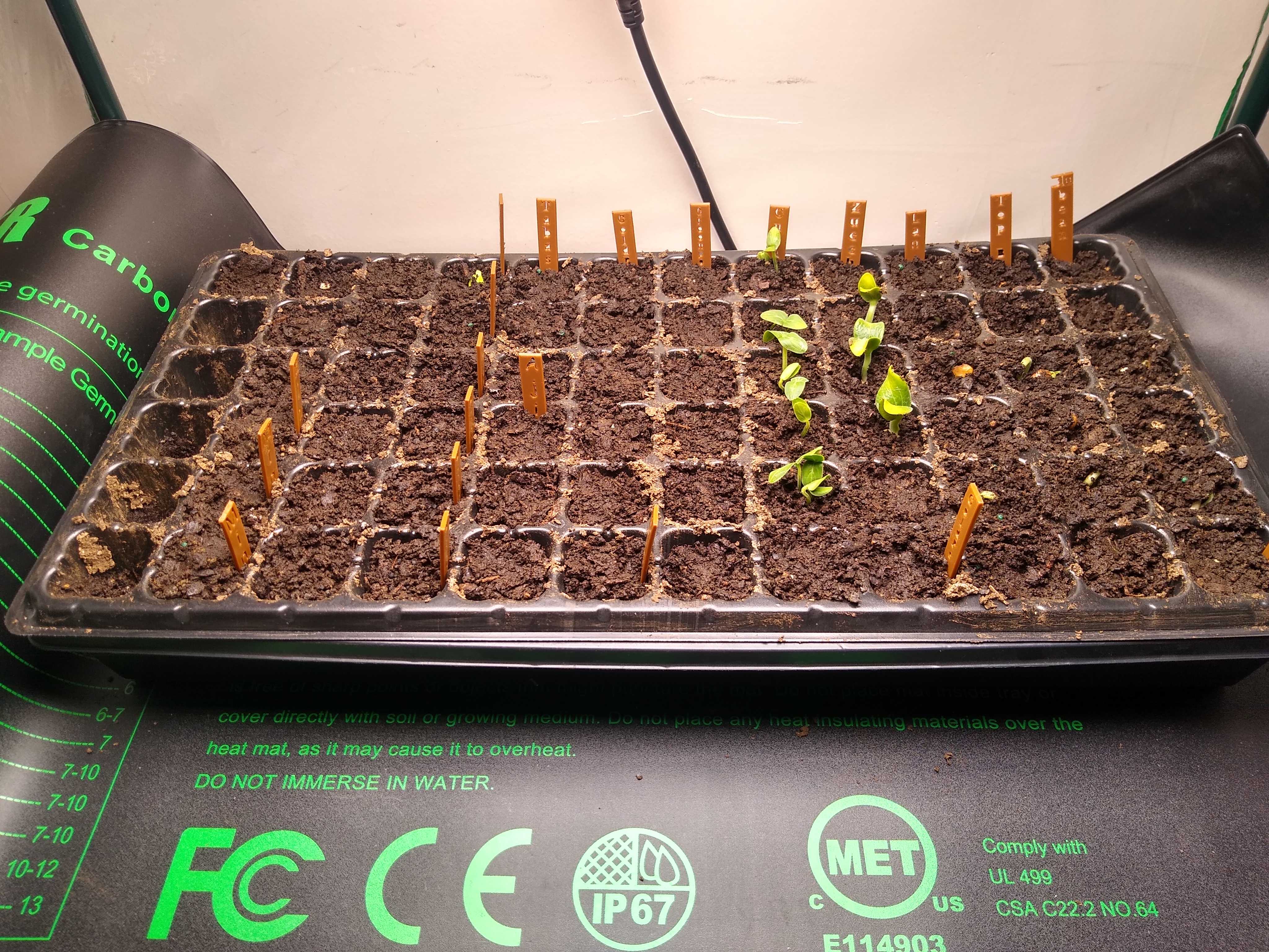 Mini garden tag for seed starting trays