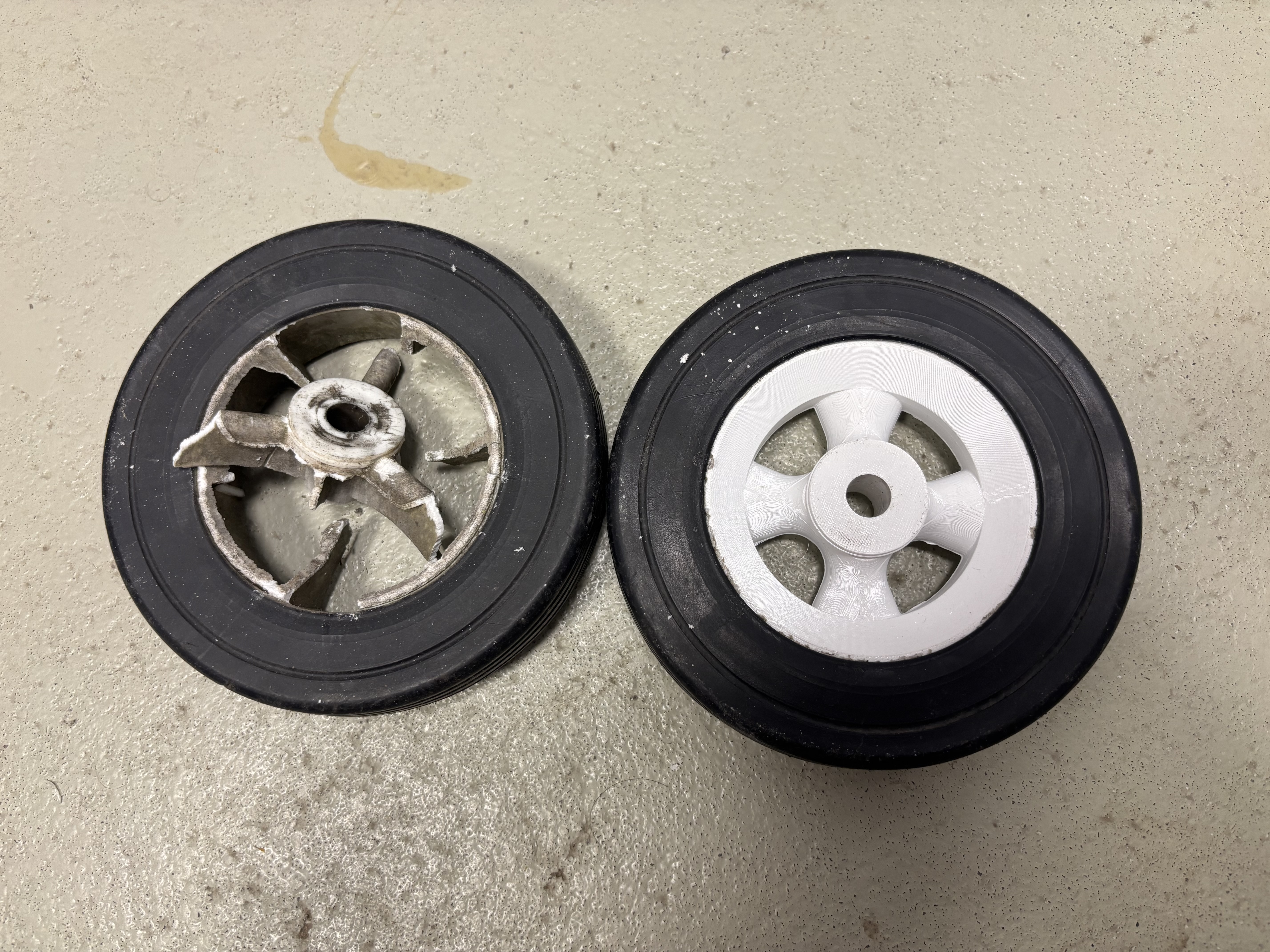 wheel for the pool cover roller - oprava kol pro naviják bazénové plachty