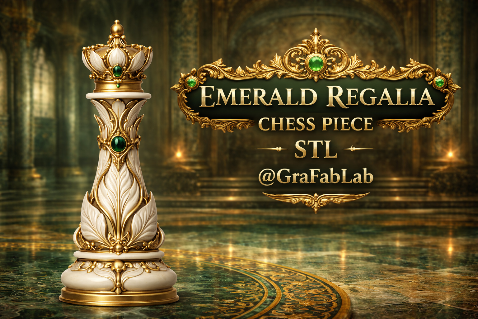 Emerald Regalia "Queen" - chess piece
