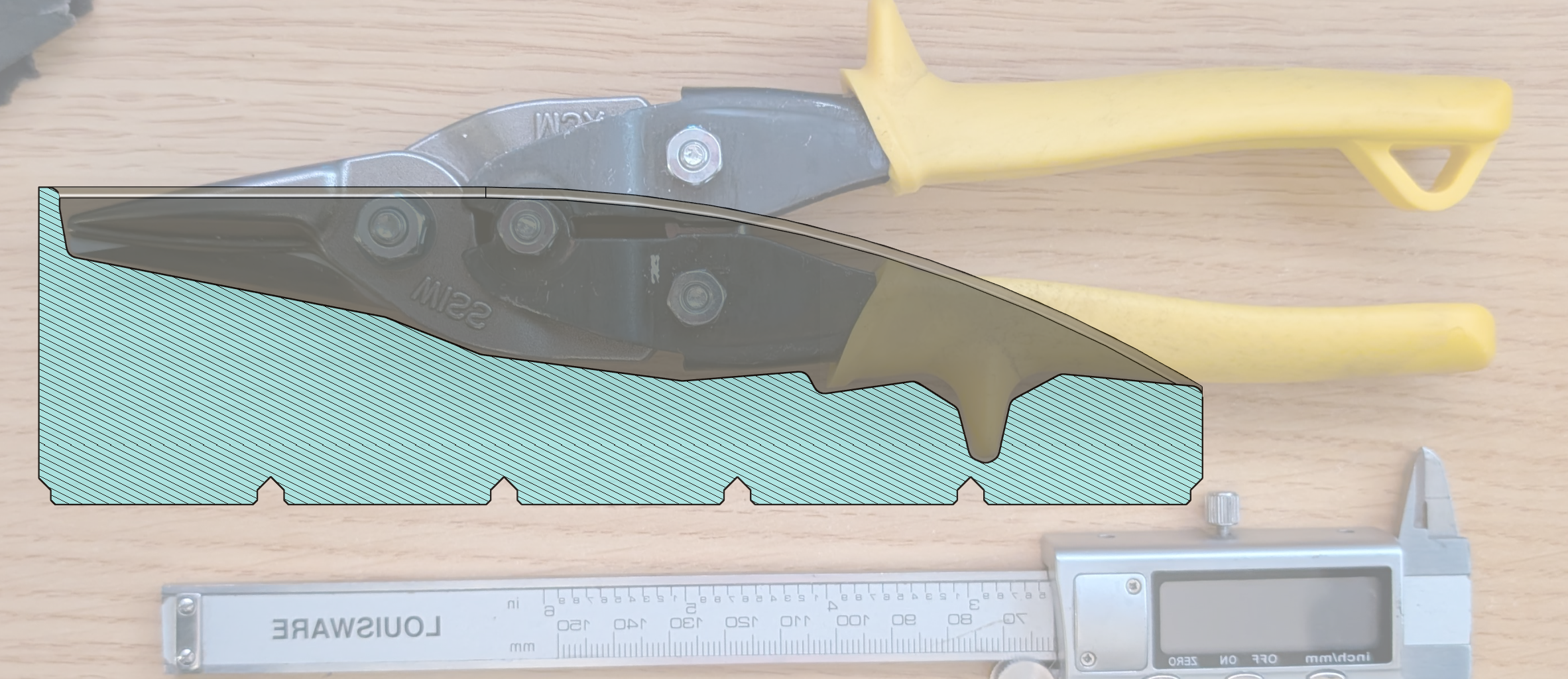 Gridfinity Wiss Tin Snips (Straight)