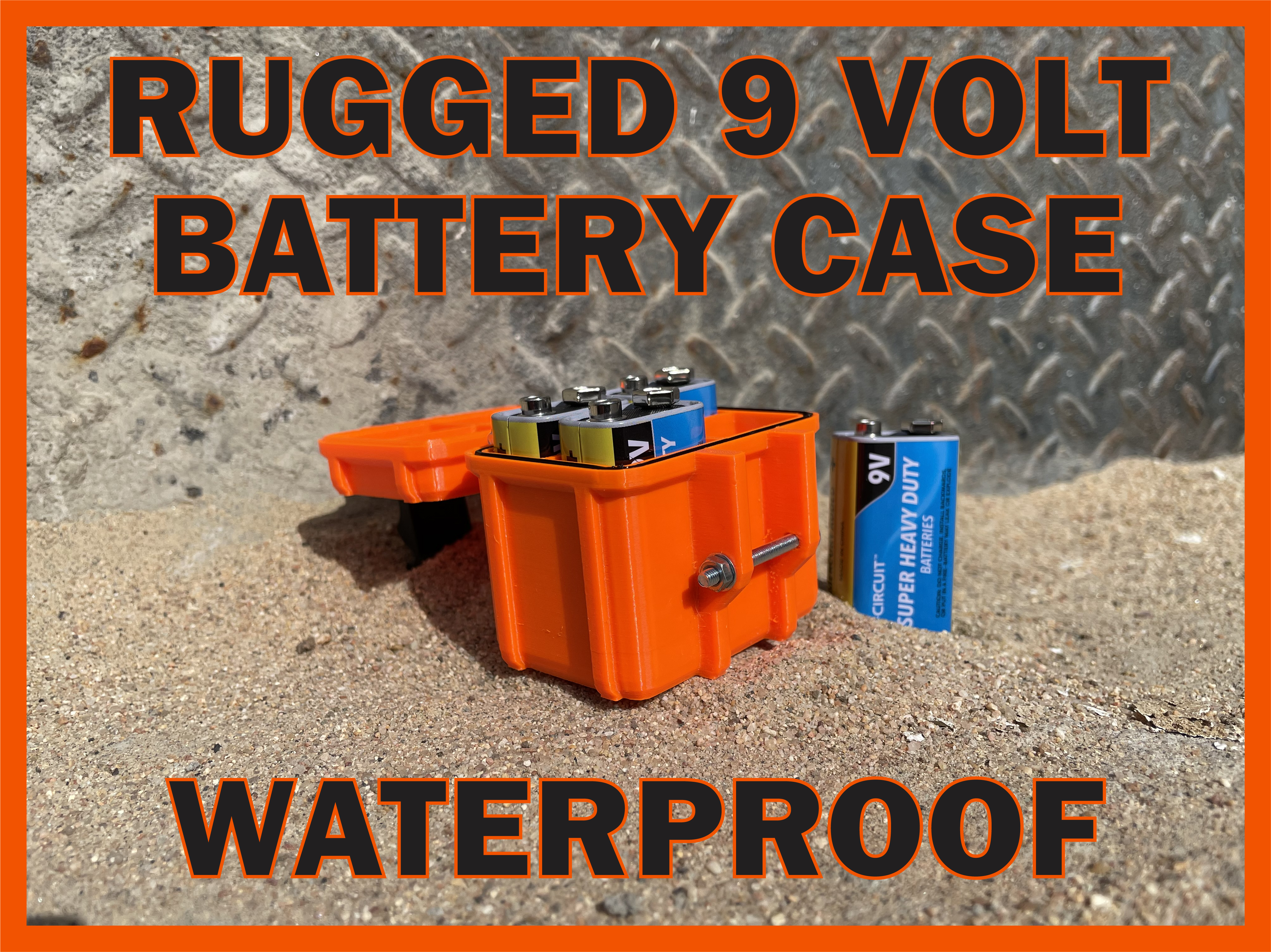 Rugged 9 Volt Battery Box