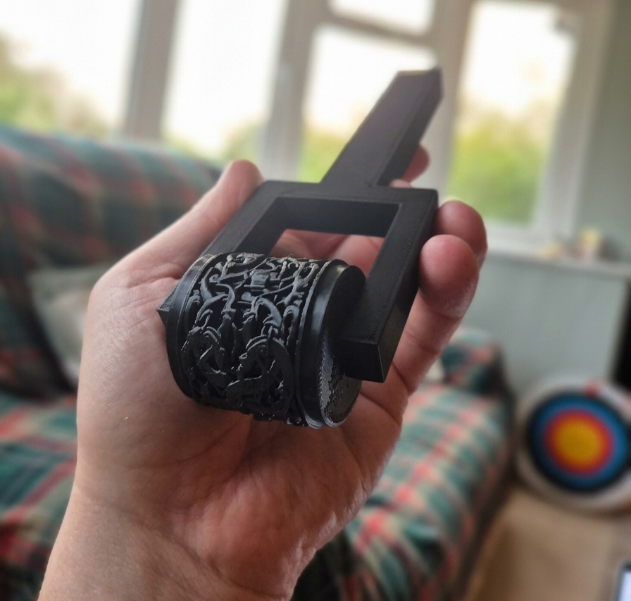 Anglo-Saxon style clay texture rollers and handle