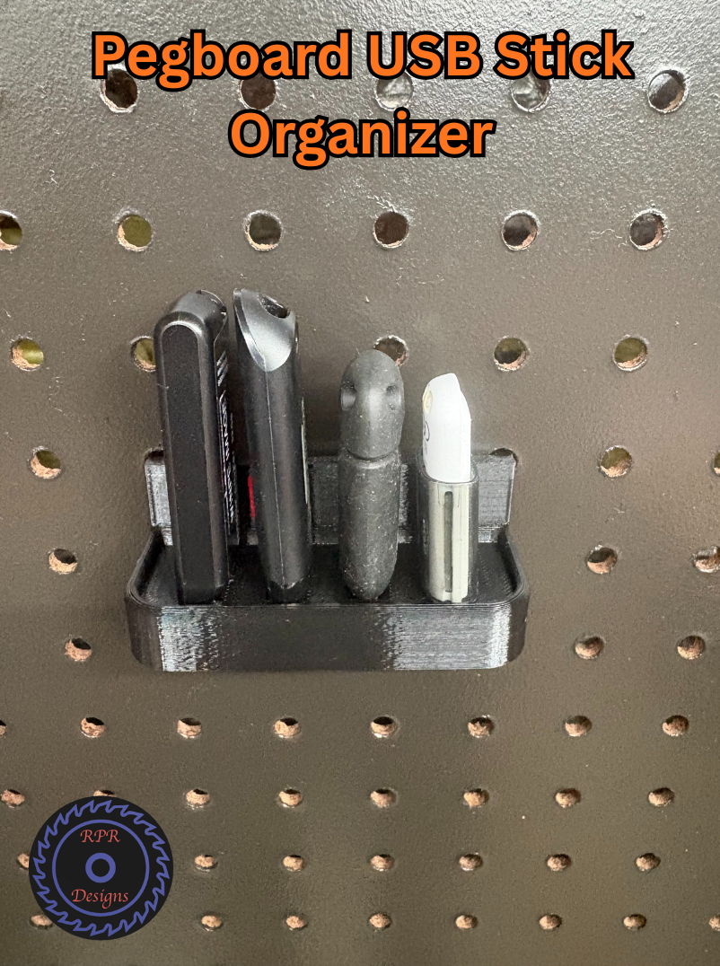 Pegboard USB Stick Organizer