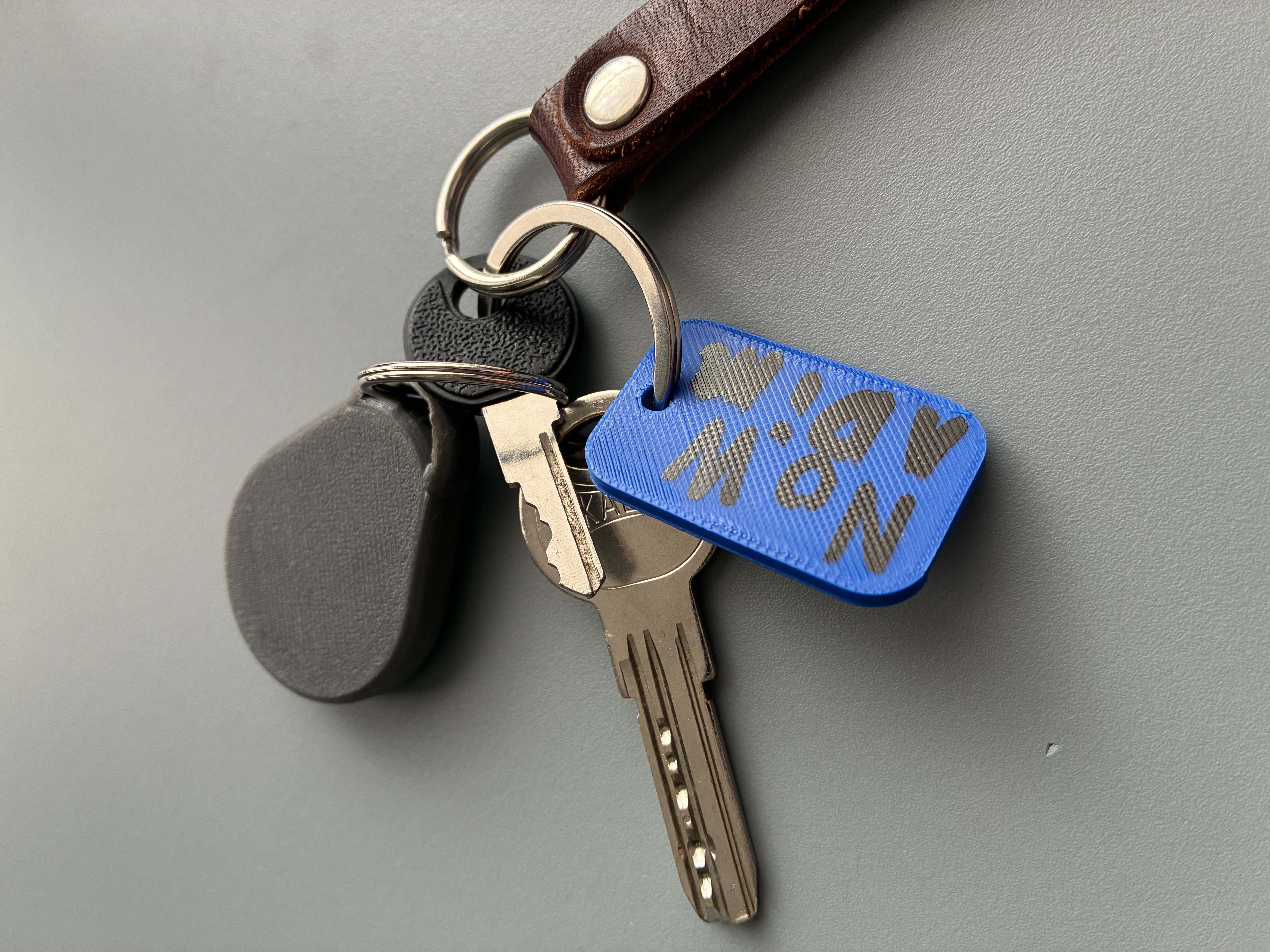 Basic keychain 3D model by Nowadim