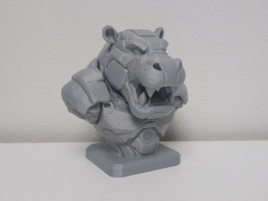 Armored Hippo Bust