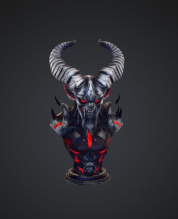 Infernal Demon Lord Bust – Dark Fantasy Hellspawn