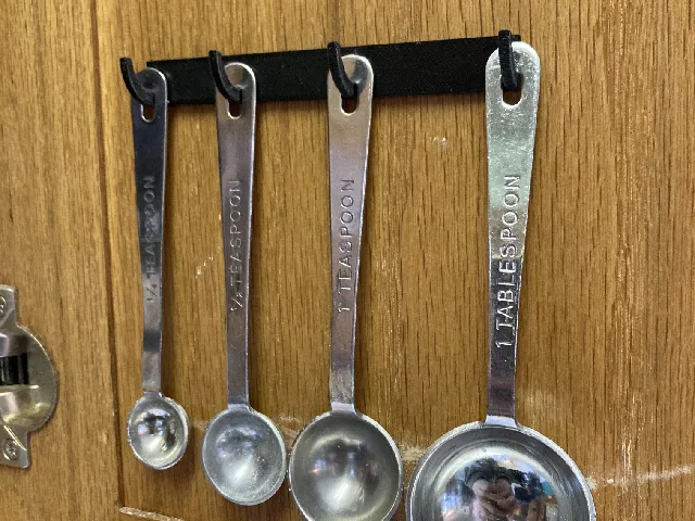 Teaspoon and Tablespoon hooks for cabinet