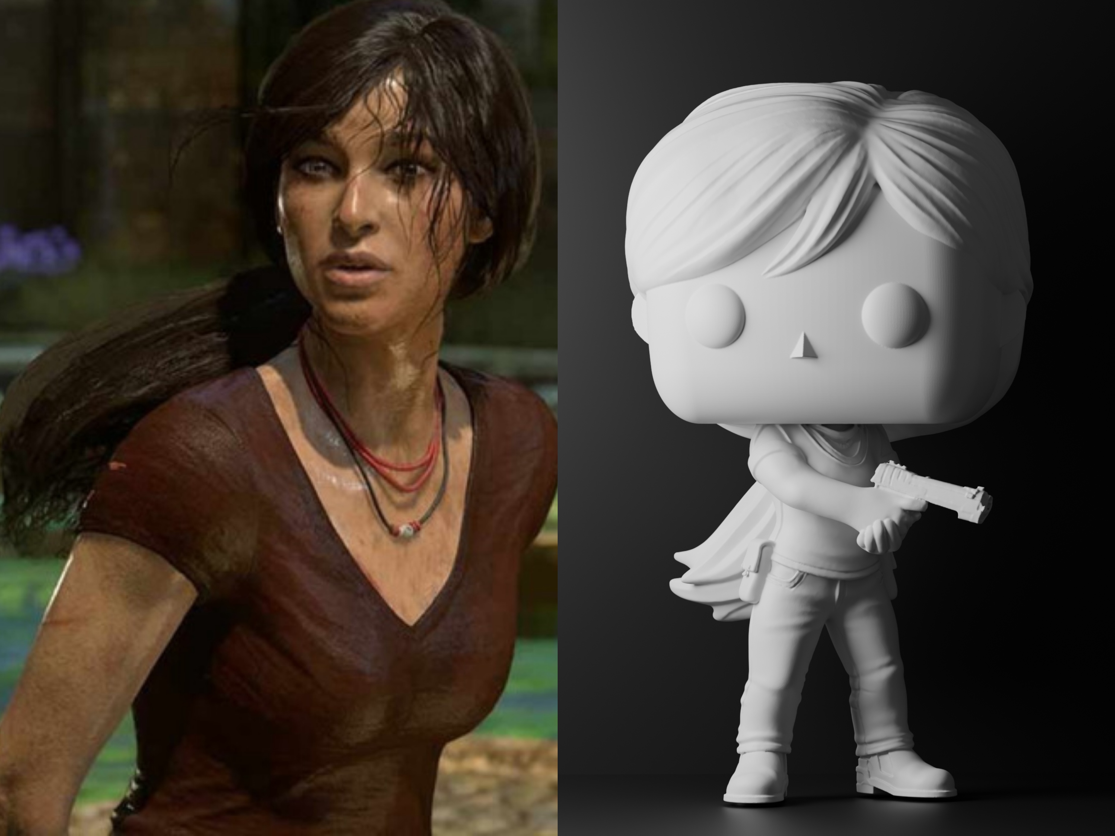 Uncharted Chloe Frazer Funko 3D model