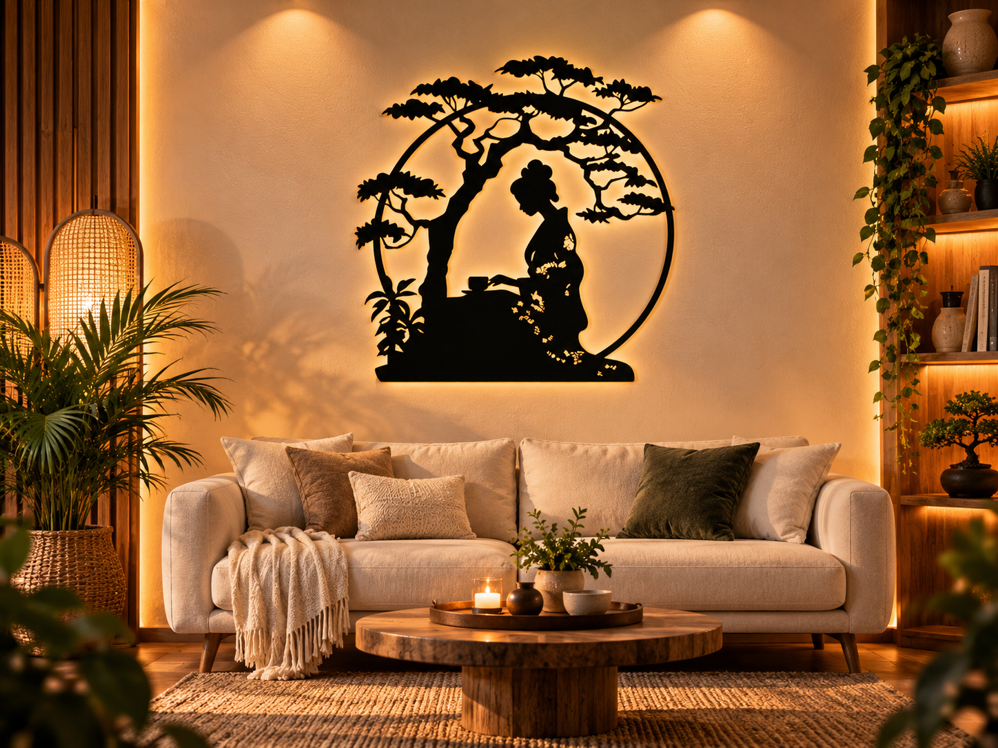 WallArt - Japan Girl Bonsai