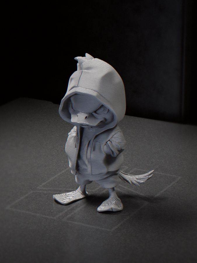 Cool Duck Hooded Figurine Animals 3D Printable 3D model by José Pedro