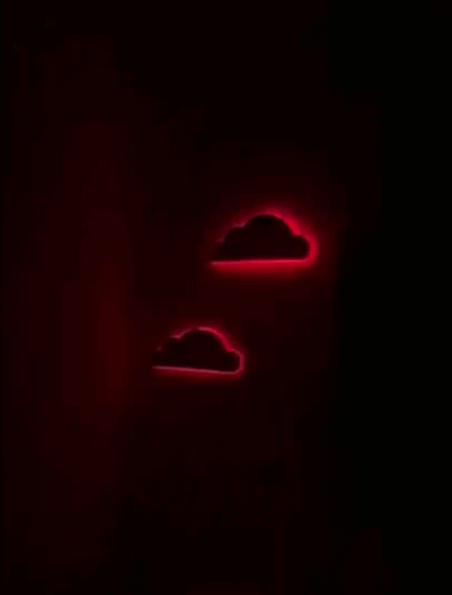 Cloud shaped wall light