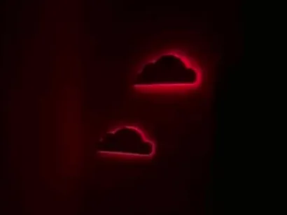 Cloud shaped wall light