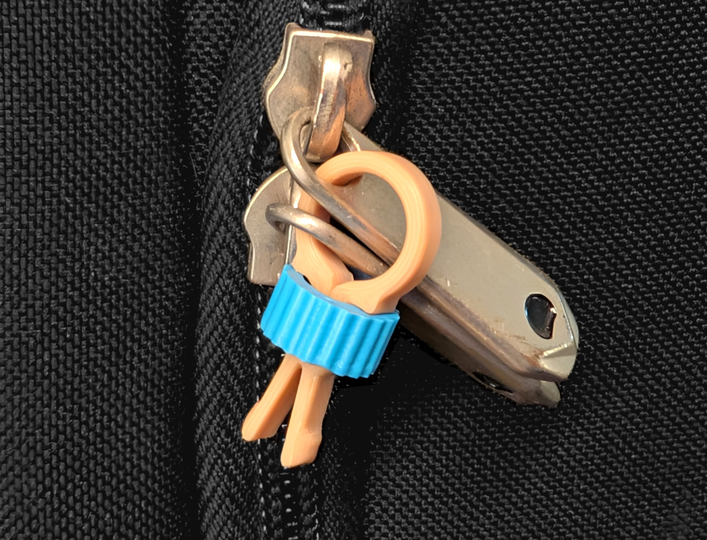 Zipper pull lock - Anti theft/pickpocketing bag, suitcase and backpack travel and commute zip clip