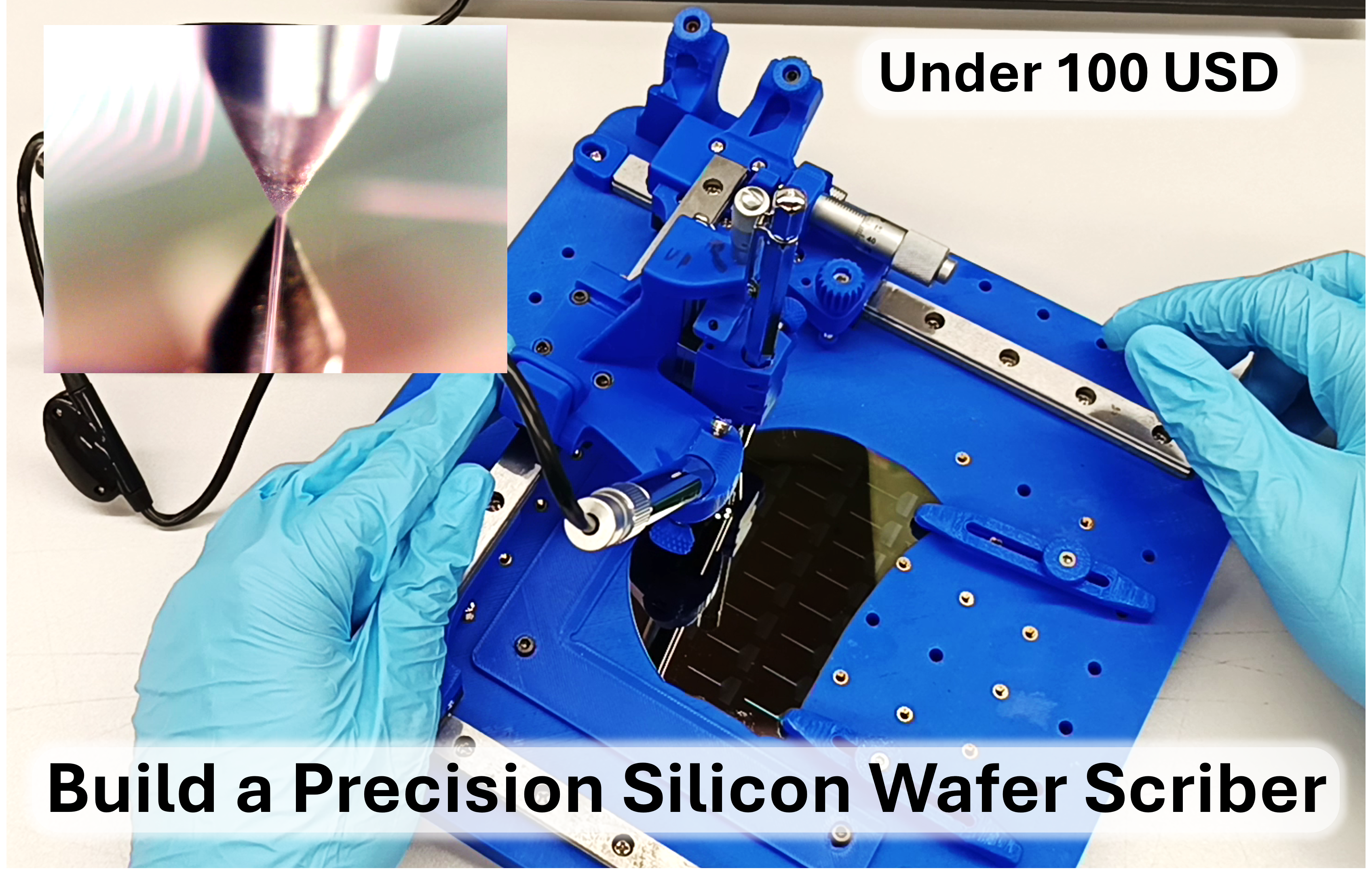 Silicon wafer precision scribing system