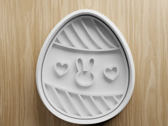 Easter Egg Cookie Cutter STL | Bunny Egg Fondant Cutter | 3D Printable Baking File