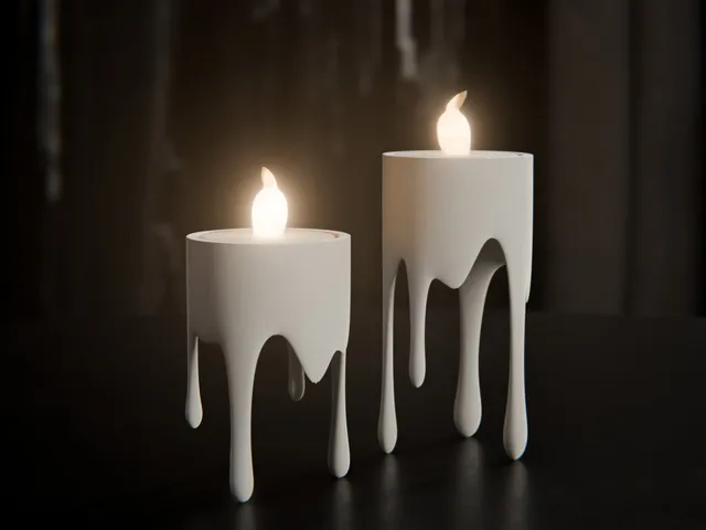 Floating dripping candle – LED tealight holder