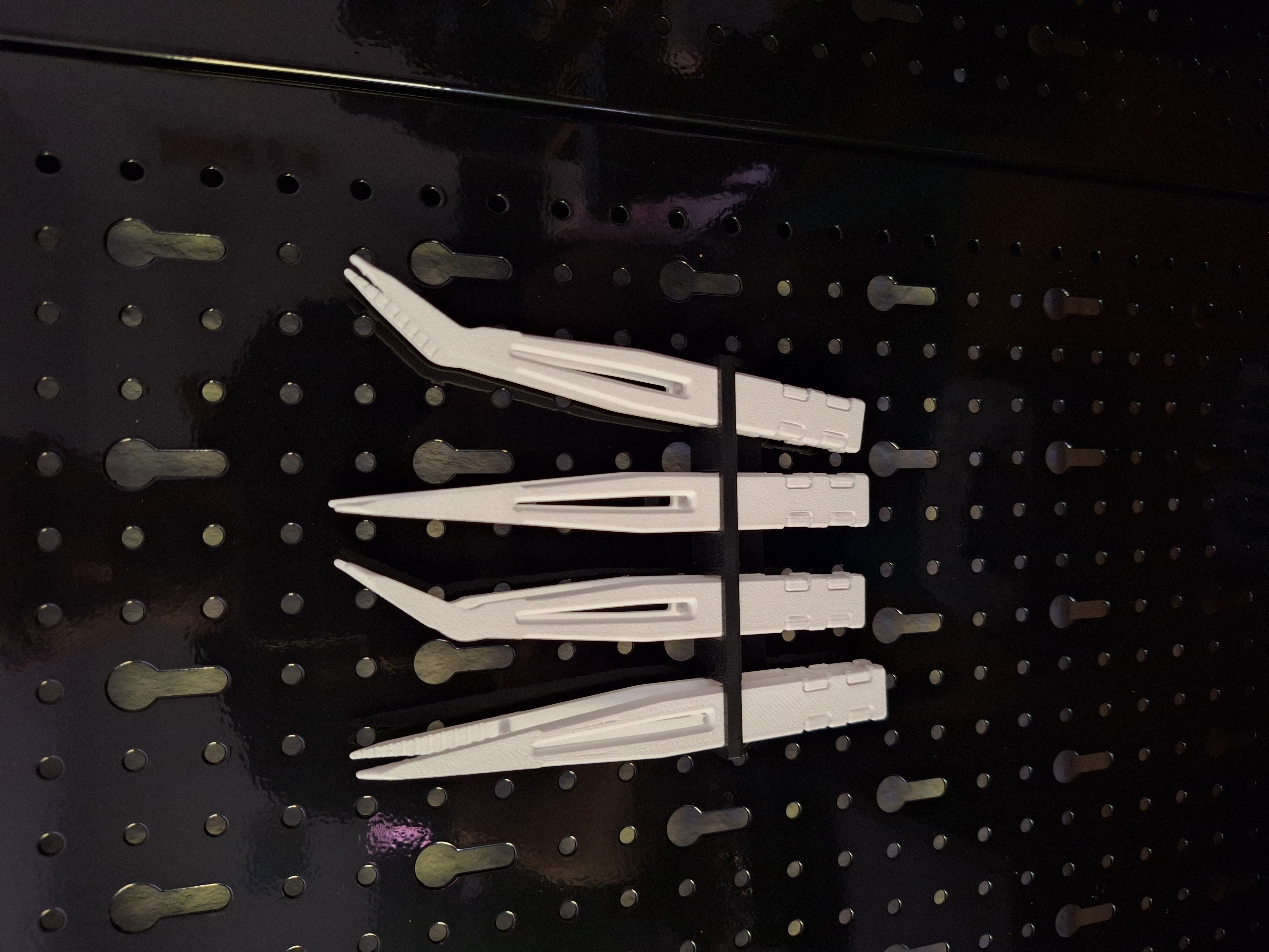 Tweezers Holder Pegboard 3D model thumbnail