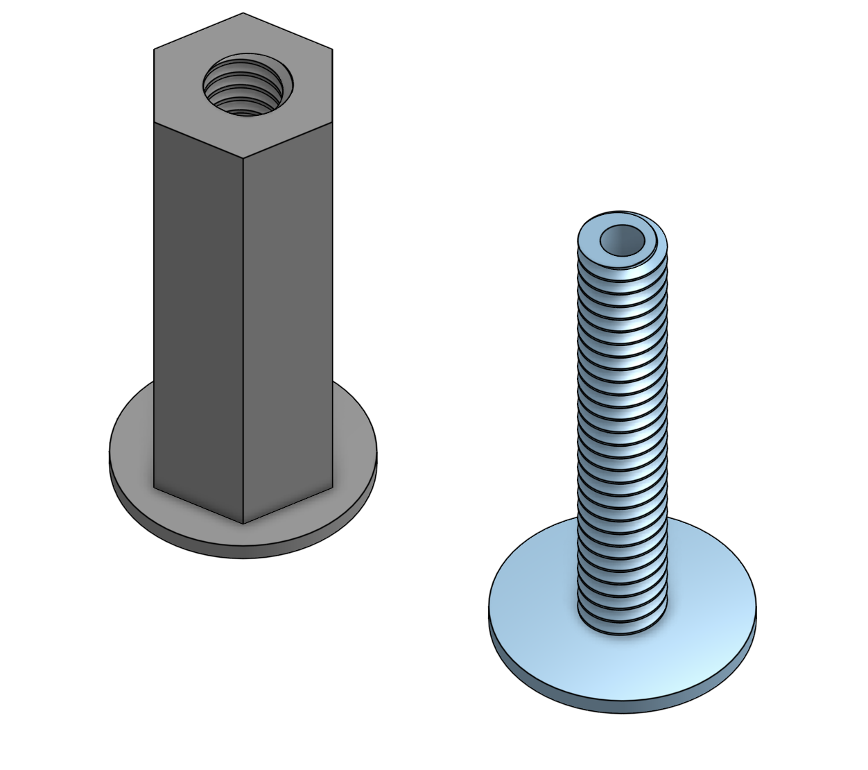 Threaded Spacer – 60 mm Length (M6 Compatible)