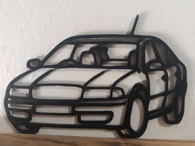 SKODA OCTAVIA wall line art