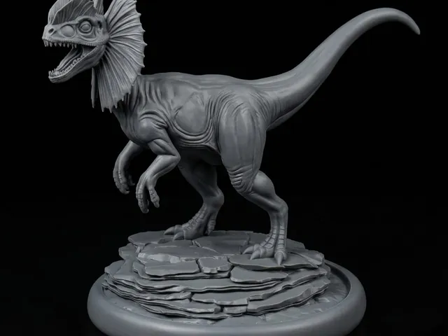 Dilophosaurus Statue