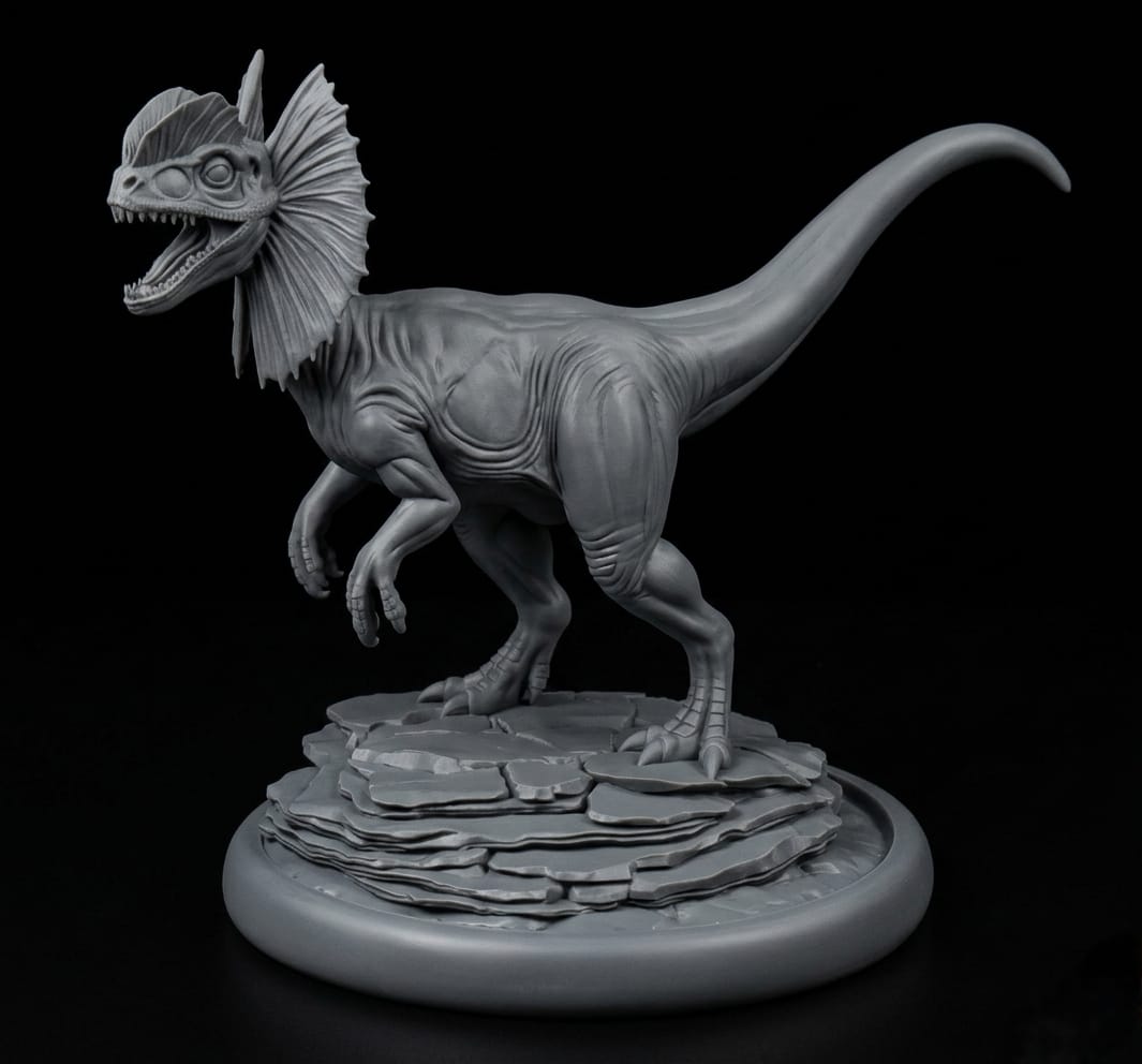 Dilophosaurus Statue