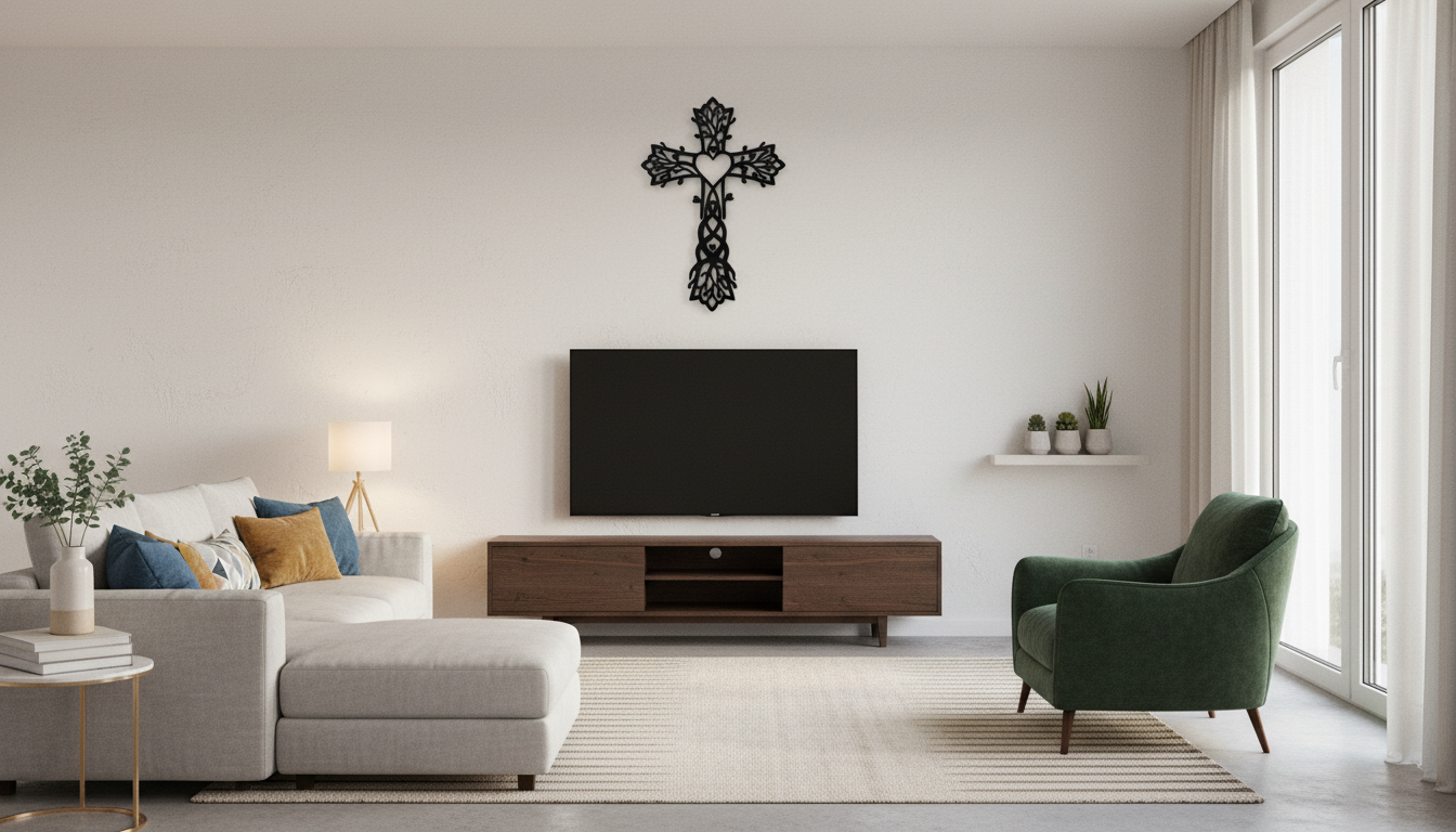 Floral Cross 2D Wall Art