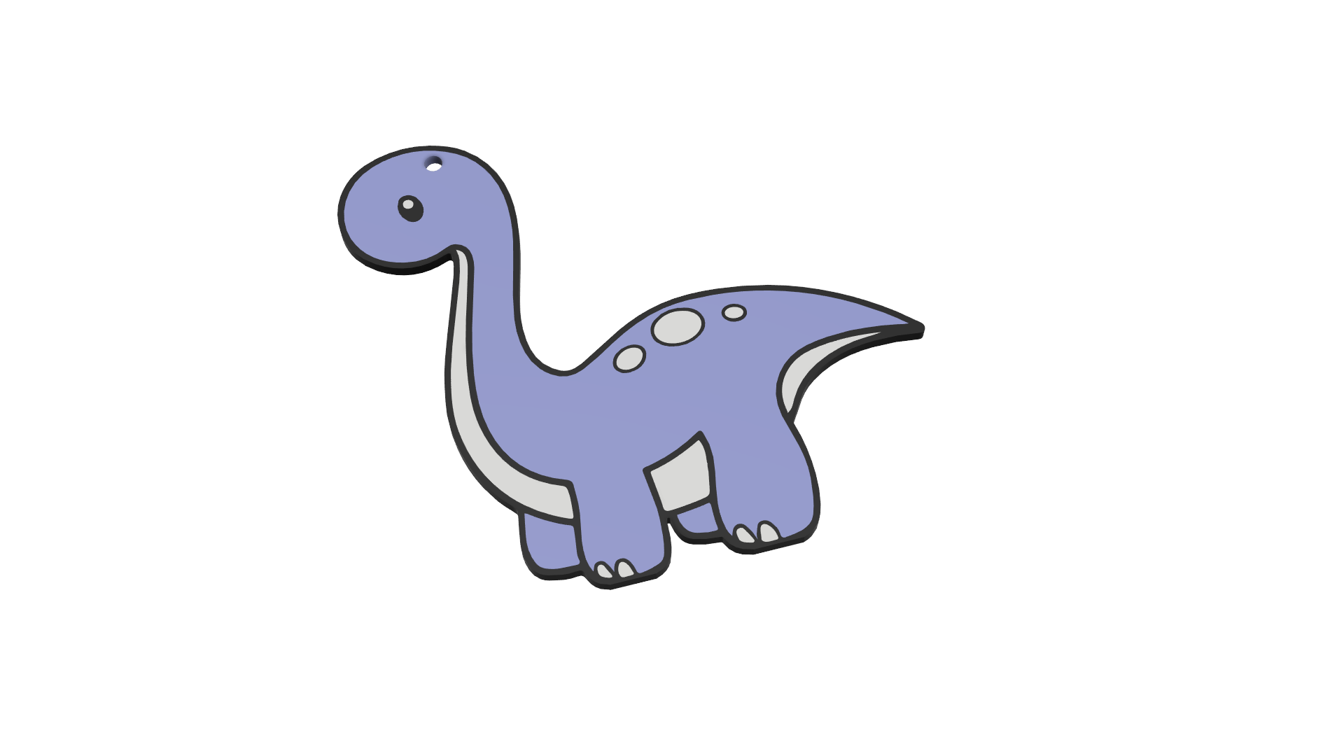 Baby Brontosaurus Keyring
