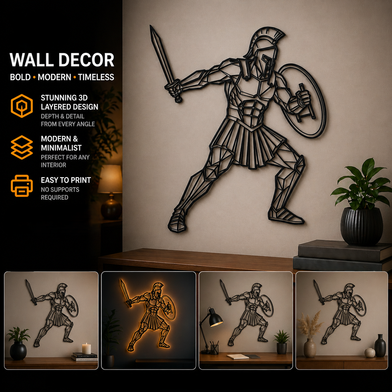 Gladiator modern wall art