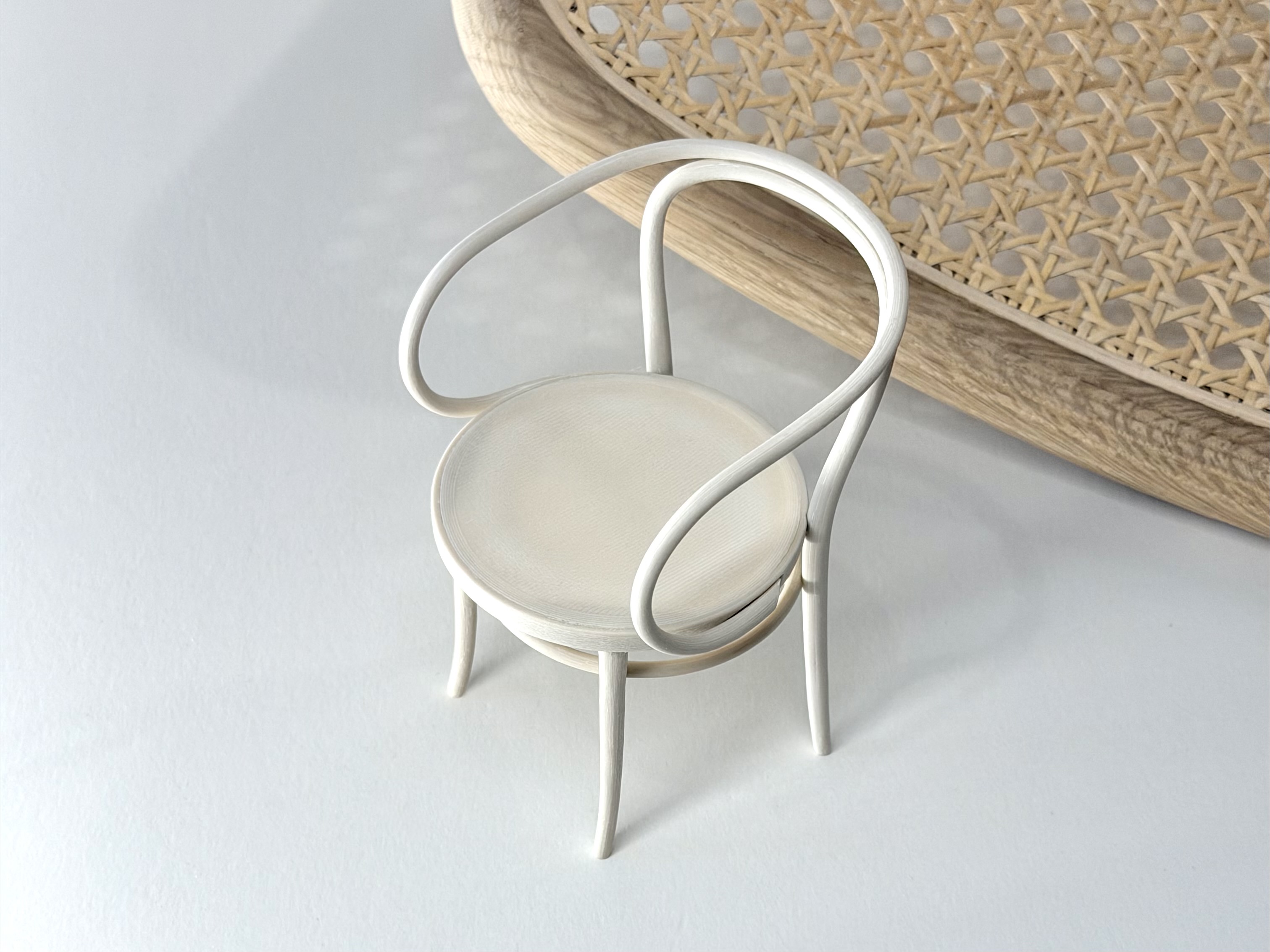 Thonet Chair 209 - Thermoformed 1:6 Scale Model - All Parts and Forms