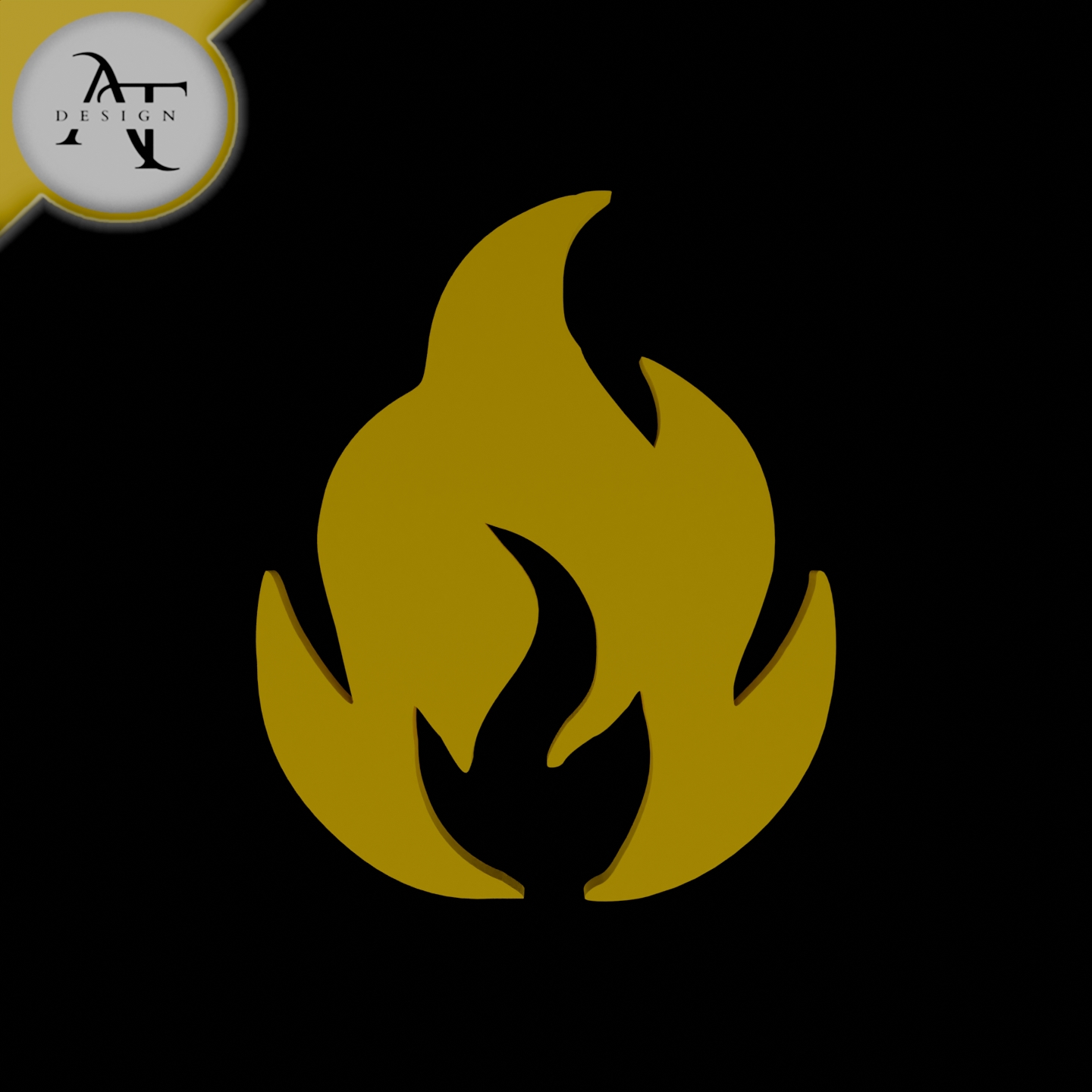 Simple Flame Symbol - 2D Art