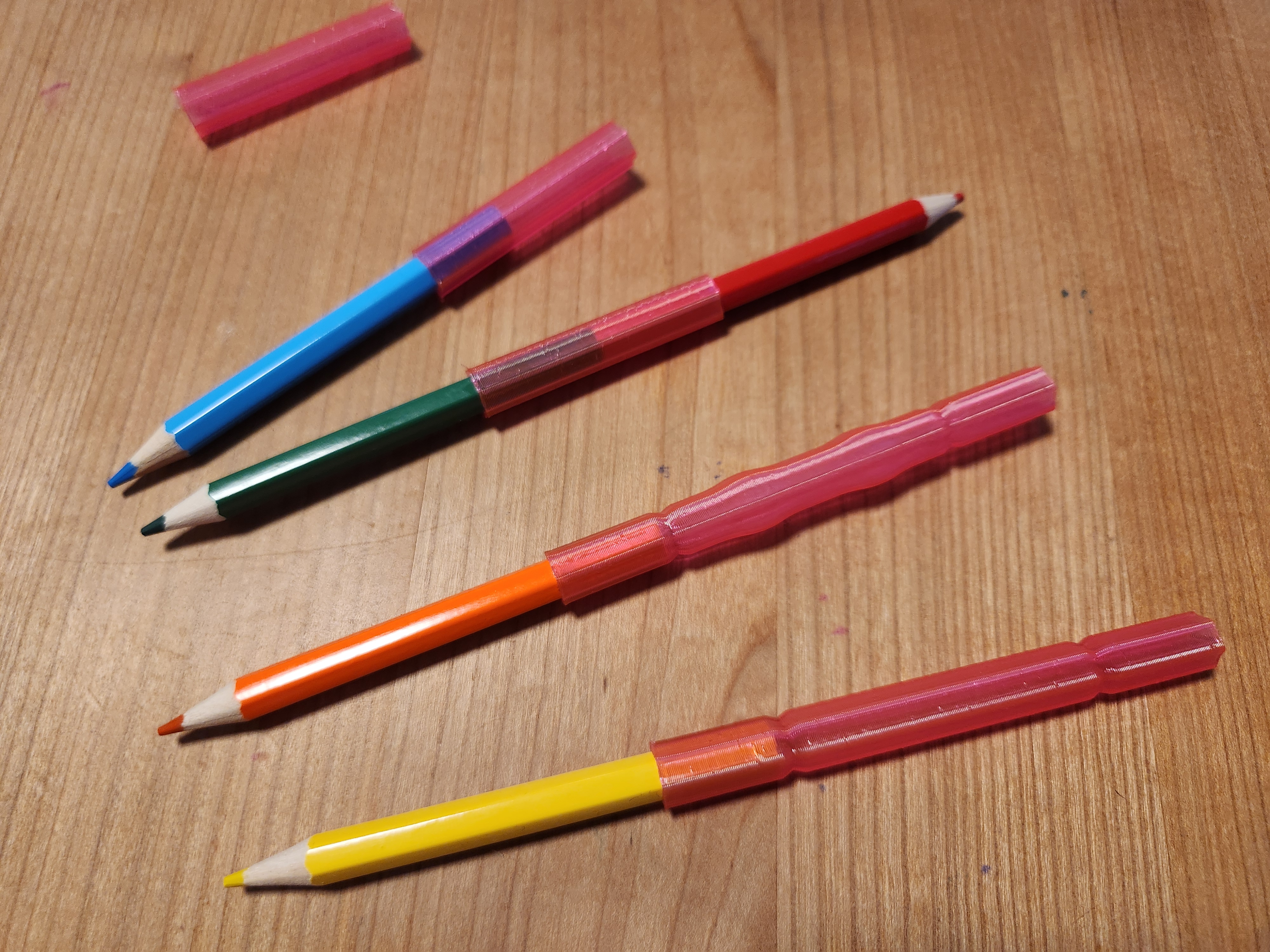 simple pencil extenders for hex pencils