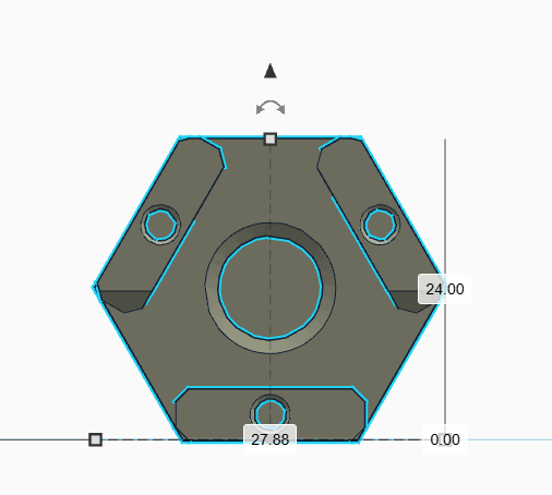 Gridfinity Carousel minimimised Wheel Brace — miniatura 2