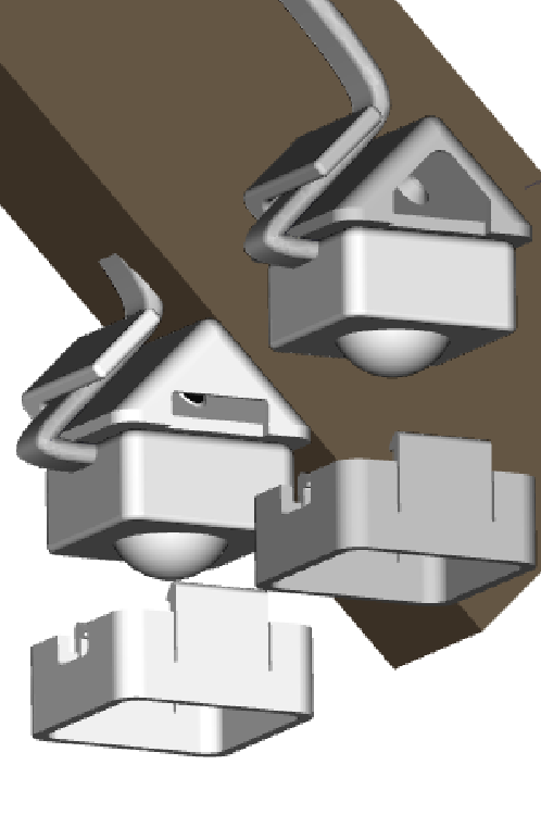 modular Goove LED strip lights screw mount