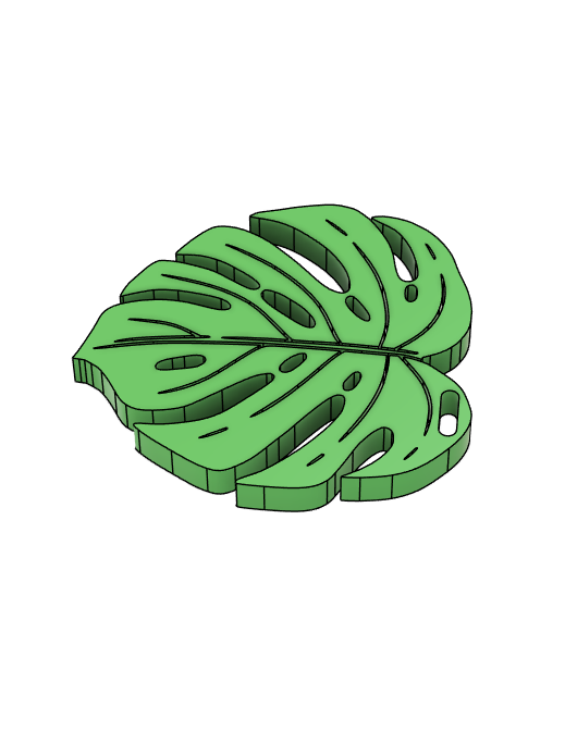 Monstera Leaf Keychain