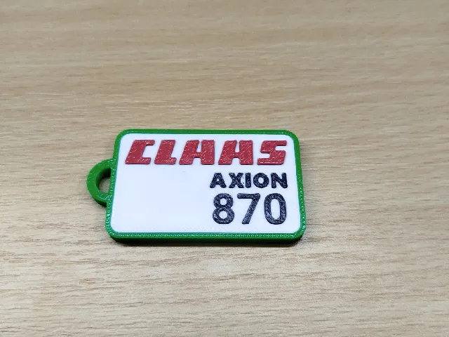Claas Axion 870 keychain