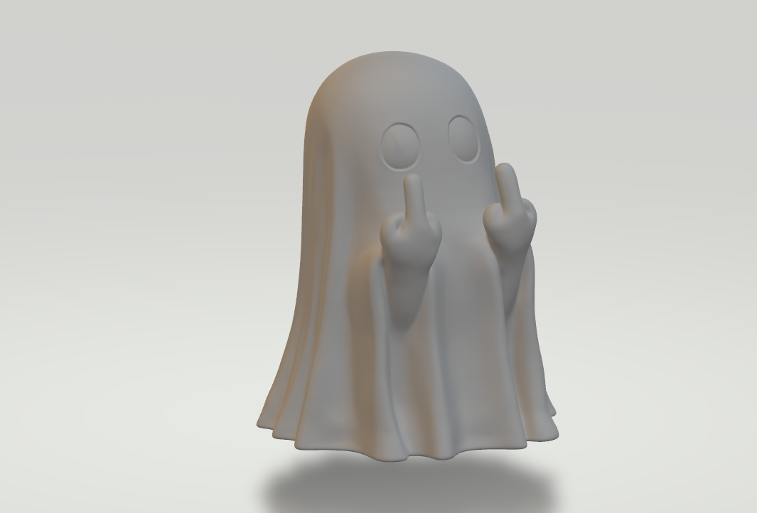Ghost with middlefinger up