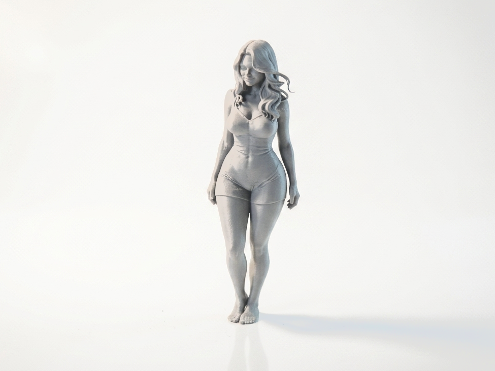 Bodysuit Girl Figurine Female Character 3D Printable