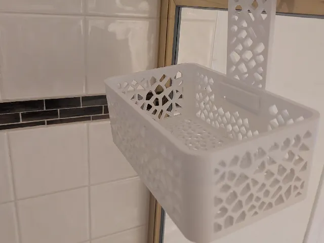 Voronoi Shower Basket with Hanger