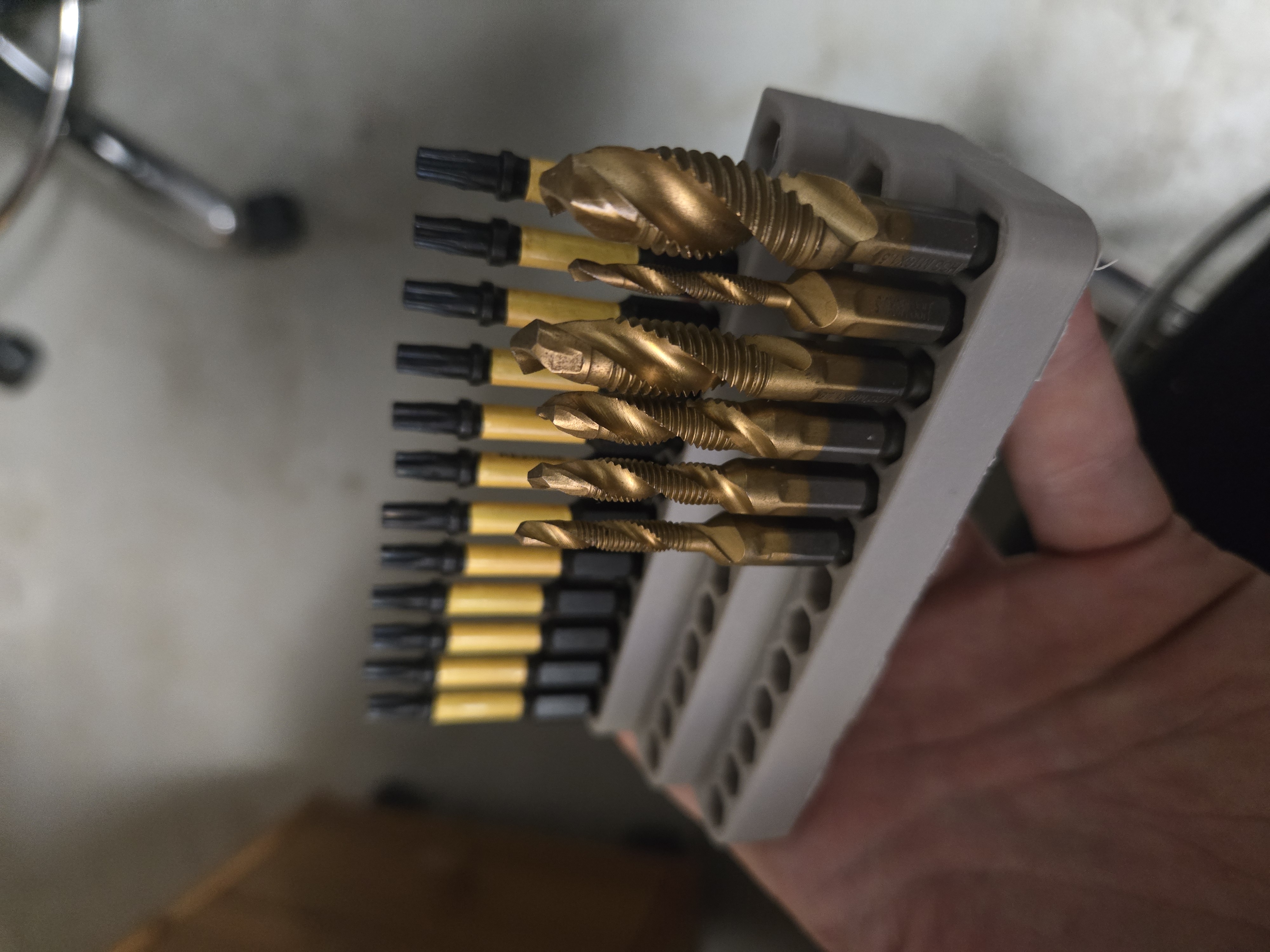 3x13 Hex Bit Universal Storage for Wall Mounting and Desktop