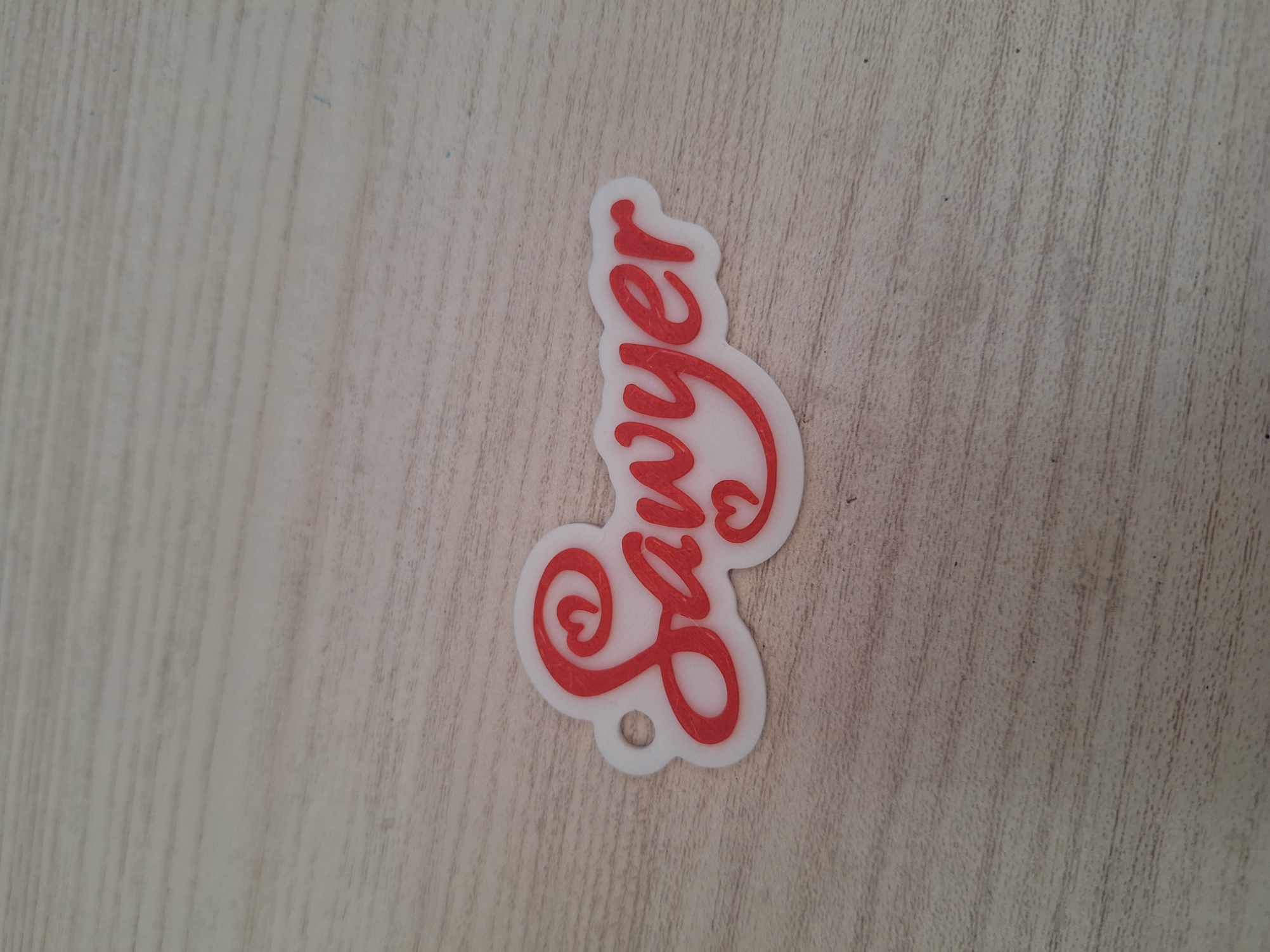 Keychain whit name Sawyer - Love stile - Name Tag