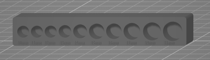 Gridfinity Pittsburgh Deep metric 3/8 socket set (1x6 4u)