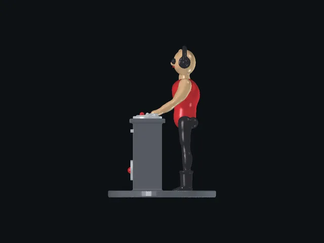 DJ with desk