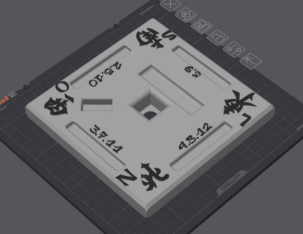 Mahjong compass 3D model
