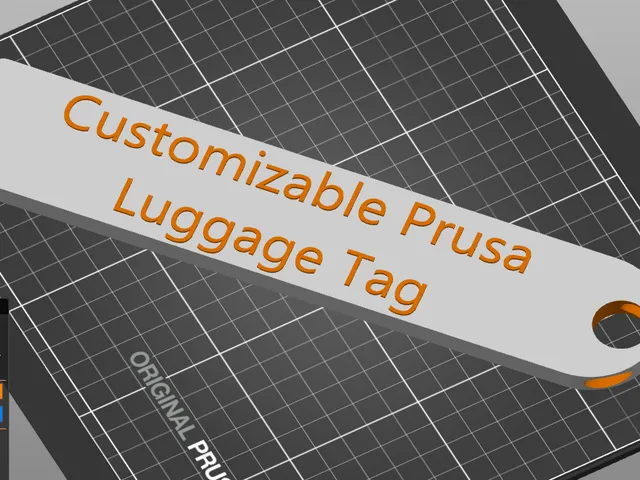 Minimalist Customizable Luggage Tag (Slicer Text Ready) Custom Luggage Tag / Fully Customizable Bag ID Label