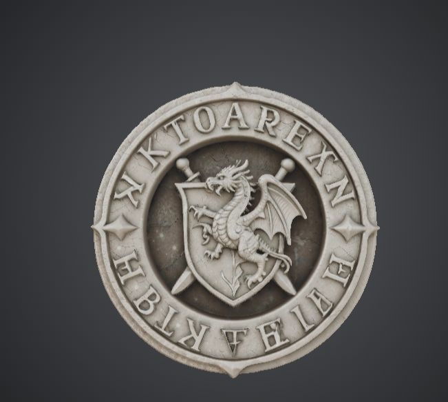 Custom Dragon Heraldic Crest