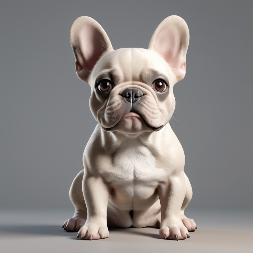 Gaston, the French Bulldog with a flat face