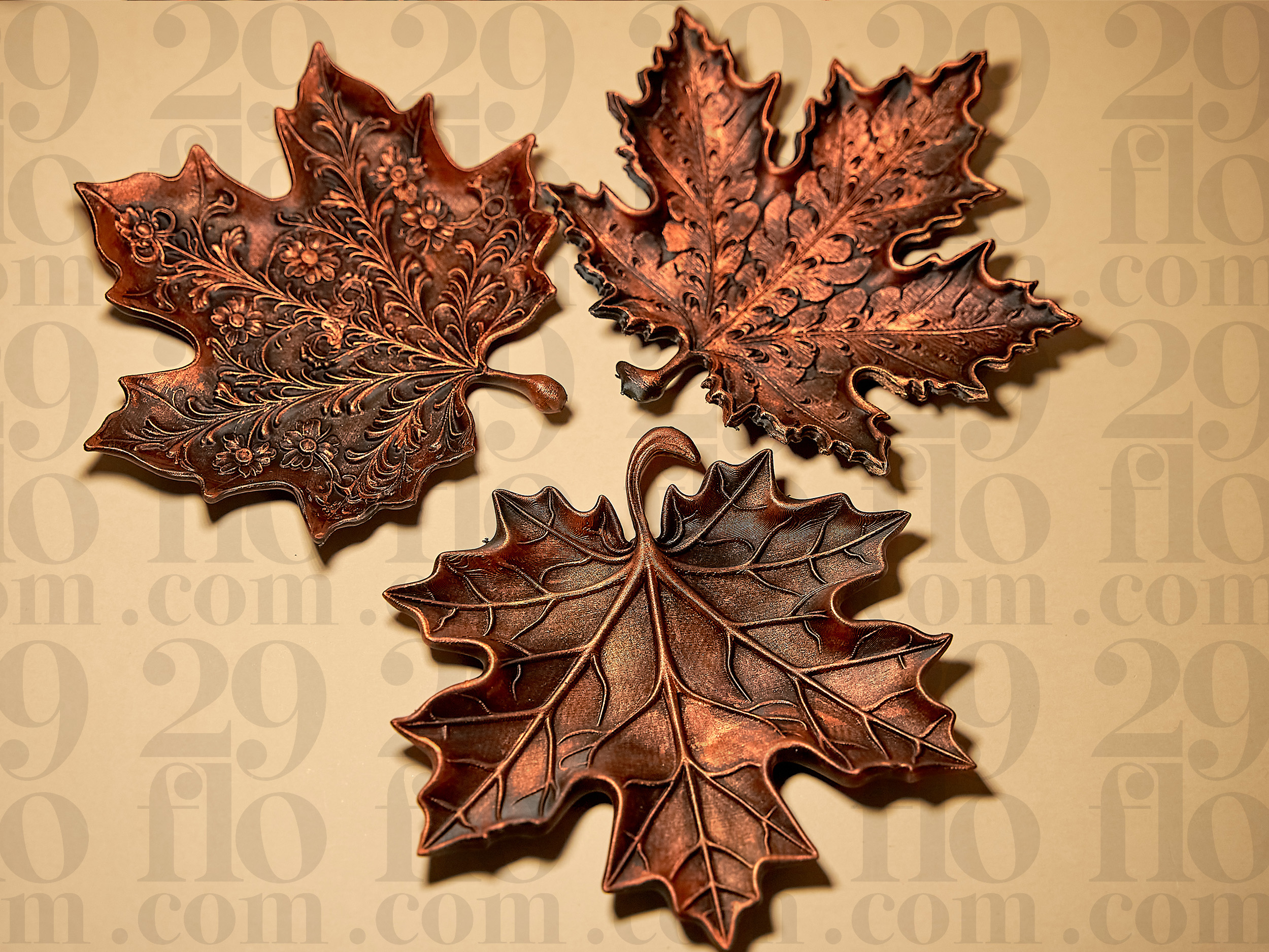 Maple Leaf Shaped Tray [Set of 3]