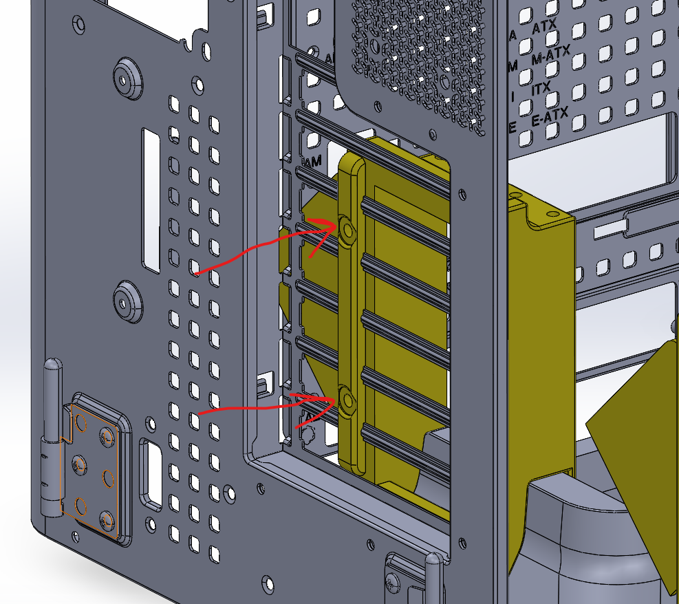 Miniatura 4 do modelo 3D AIR 5400 vertical GPU mount bracket