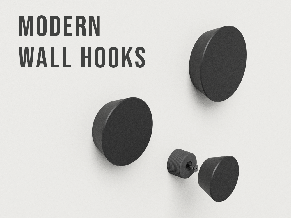 Modern Wall Hooks with Invisible Mount